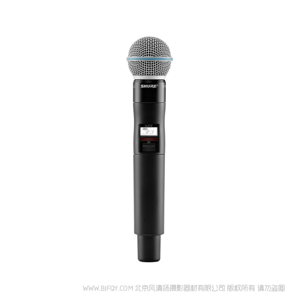 Shure 舒尔 QLXD2/B58A QLXD24/BETA58A 话筒配备QLXD2手持式发射机 QLX-D™数字无线系统之手持式无线发射机。