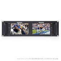  富威德 FEELWORLD 7" 高清1280x800 IPS屏3RU双联广播级SDI/ HDMI/ AVI机柜式视频监视器