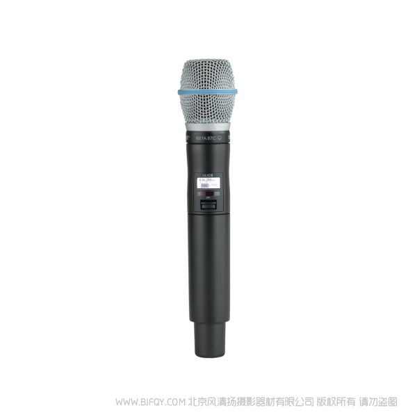 Shure 舒尔 ULXD2/B87C Beta87C话筒配备ULXD2手持式发射机 ULX-D数字无线系统之BETA87C手持式无线发射机。 