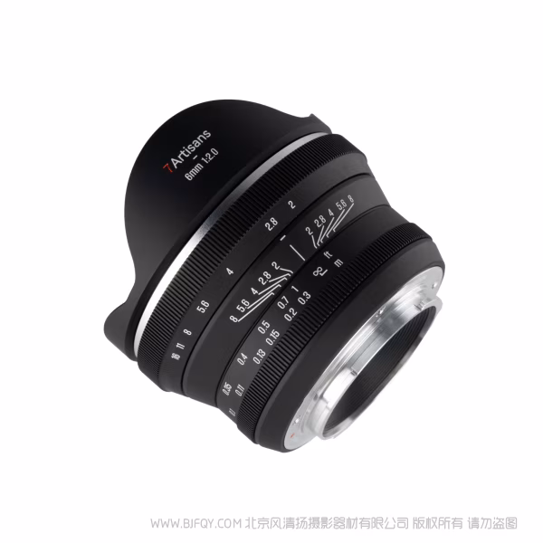 七工匠 7artisans MF 6mm F2  APS-C 手动超广角鱼眼镜头 220&deg;对角鱼眼视角