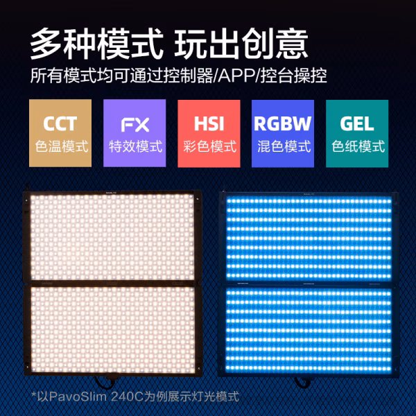 南光 Nanlite PavoSlim 240B/240C 4'x1' PS240B/PS240C 全彩超薄平板灯  灯体厚度1.96cm 重量3.44kg  