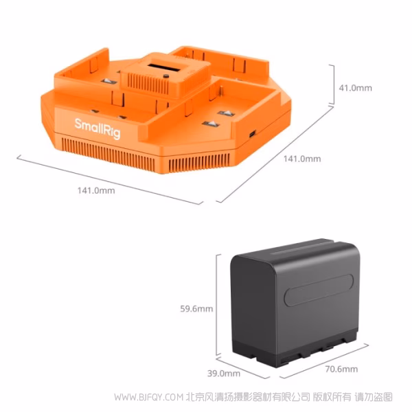 SmallRig适用 NP-F970四通道充电器&amp;四电池套装4834AC