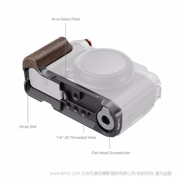 SmallRig斯莫格木头L型手柄 (适用于富士X-M5)（黑色）5260
