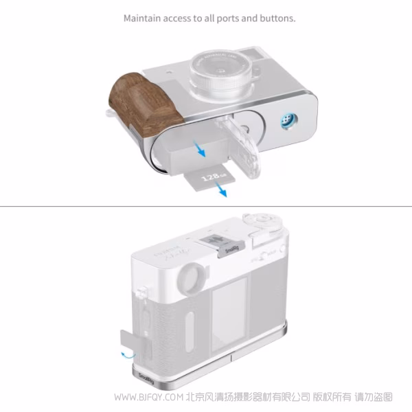 SmallRig斯莫格木头L型手柄 (适用于富士 X half )(银色) 5223