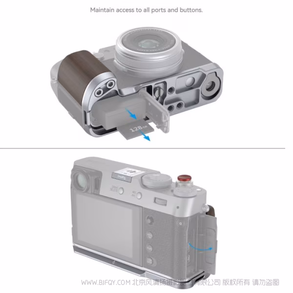 SmallRig 富士X100VI / X100V 木头L型手柄（银色）4804